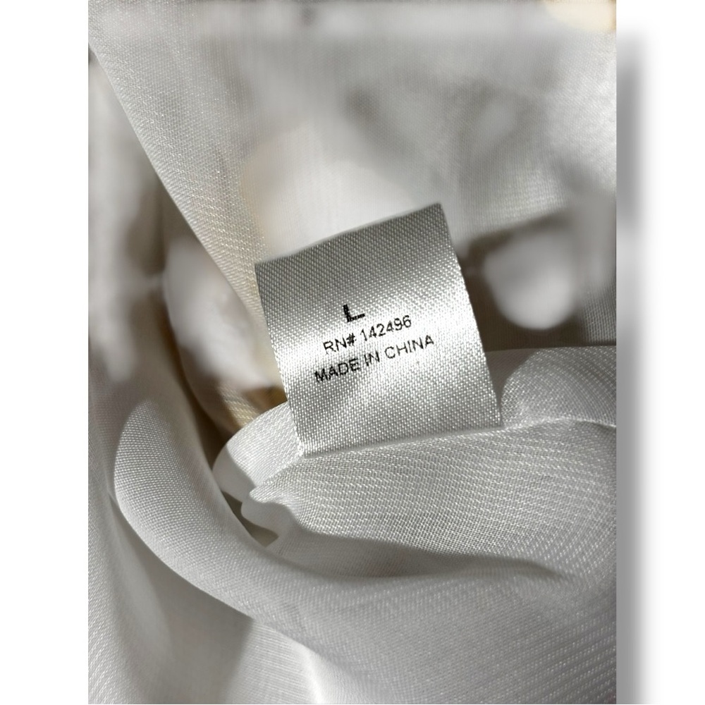 re:named New With Tags V-neck White Mini Dress with Yellow Floral Accents - Picture 10 of 16